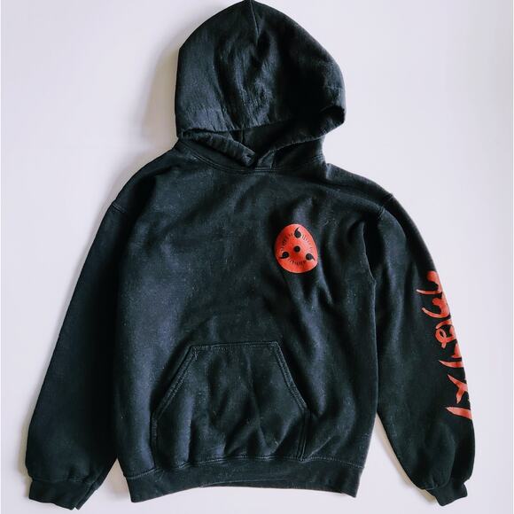 Naruto Shippuden Sasuke Sharingan Black Hoodie Anime Sweatshirt | Adult Small - Picture 4 of 9